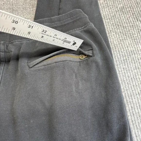 Diamond Supply Co Black Jogger Sweatpants Large "D" Logo Streetwear Zip Pocket - Picture 7 of 10